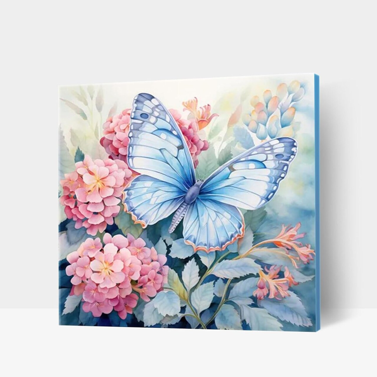 Butterfly Paint by Numbers Kit, DIY Acrylic Paint by Numbers Kits for Adults Beginner, Watercolor Painting by Number Kit for Home Decor - 16“x16